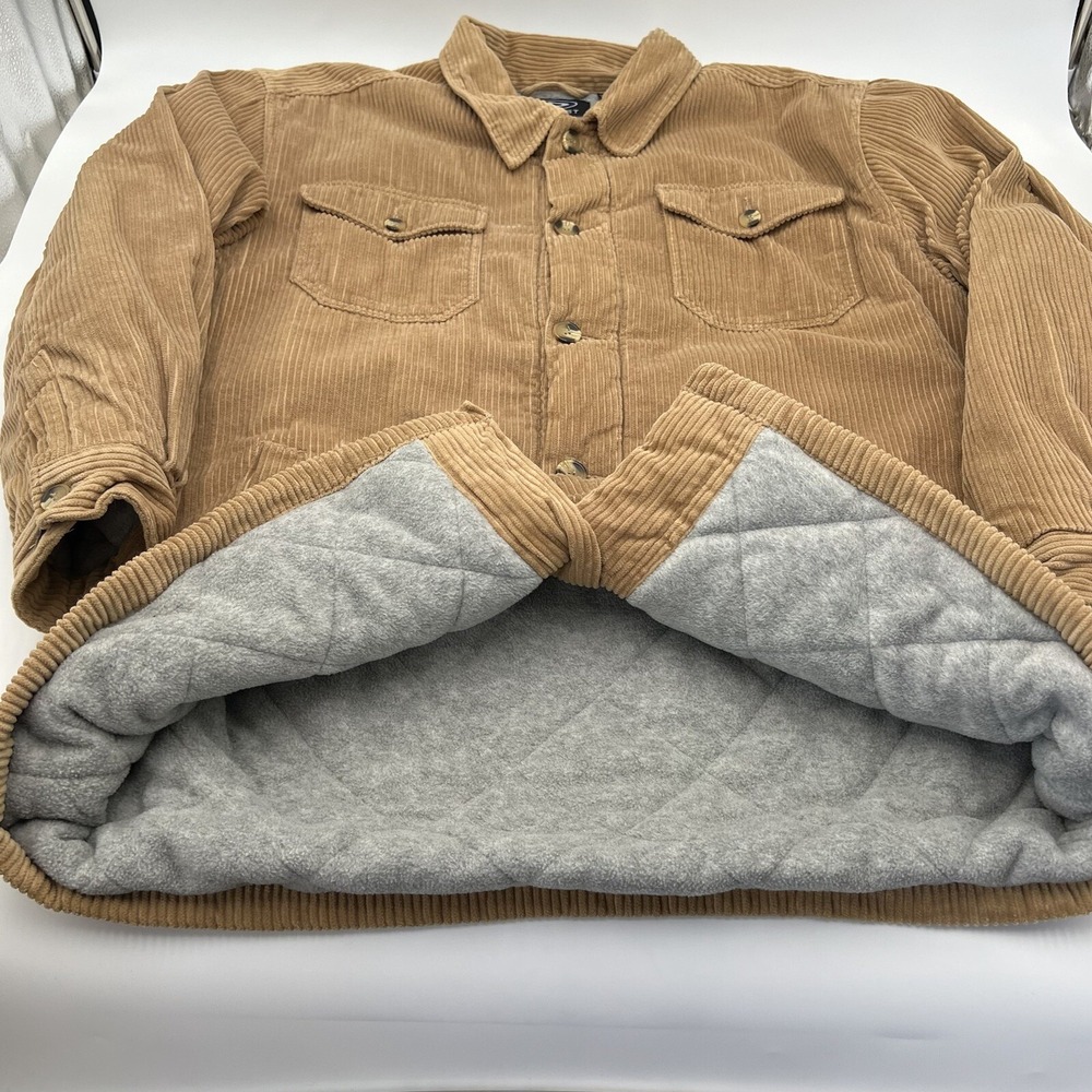 VTG 90s Men Protest Corduroy Quilted Skate Stussy Style Button Jacket Large Tall - Picture 3 of 10